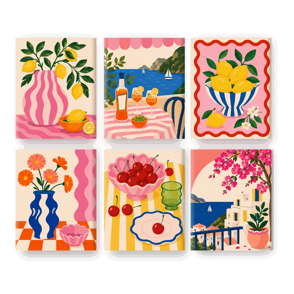 6 Mini Paintings - Lemon Tree Set - Paint by numbers