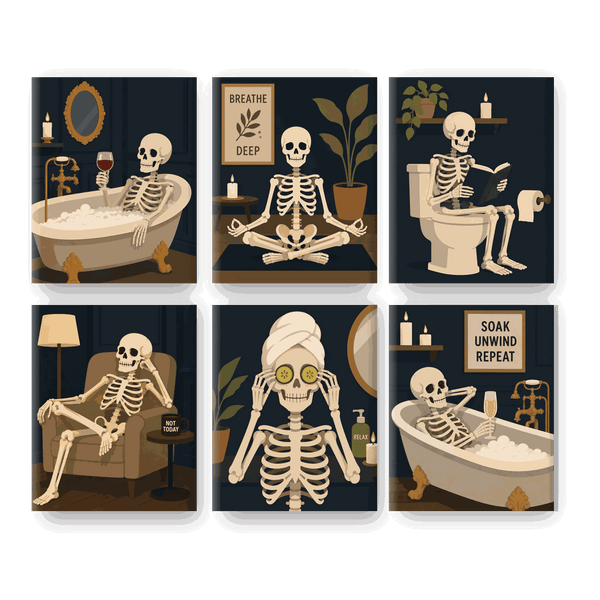 6 Mini Paintings - Soaking My Bones Set - Paint by numbers