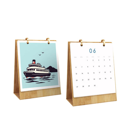 2027 Paint by Numbers Desk Calendar | Vintage Travel Edition