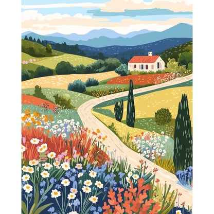 Hill landscape | Paint by Numbers-Paint by numbers