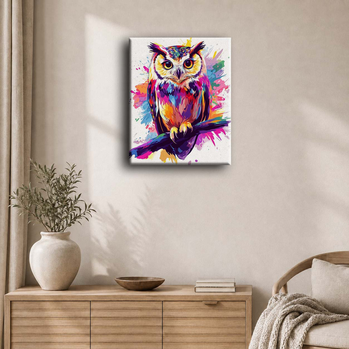 Owl - Color Splash | Paint by Numbers