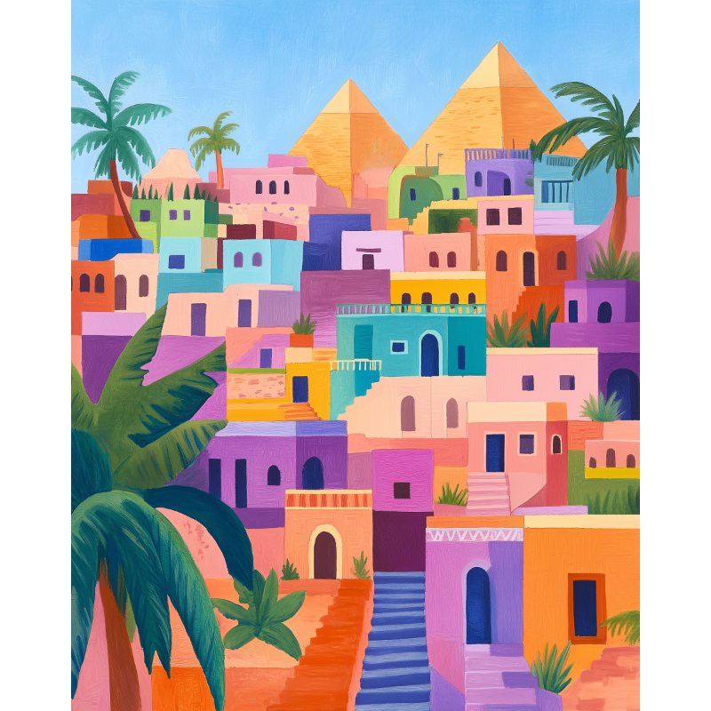 Colorful Egypt | Paint by Numbers-Paint by numbers