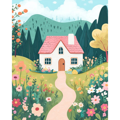 Colorful house | Paint by Numbers-Paint by numbers