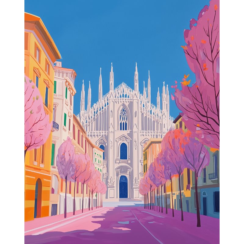 Colorful Milan | Paint by Numbers-Paint by numbers