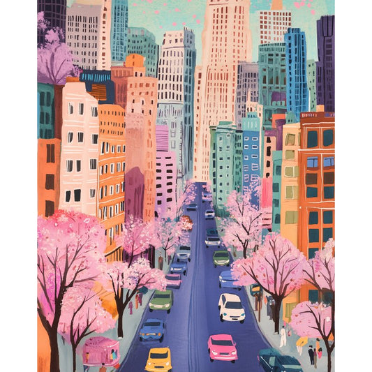 Colorful New York | Paint by Numbers-Paint by numbers