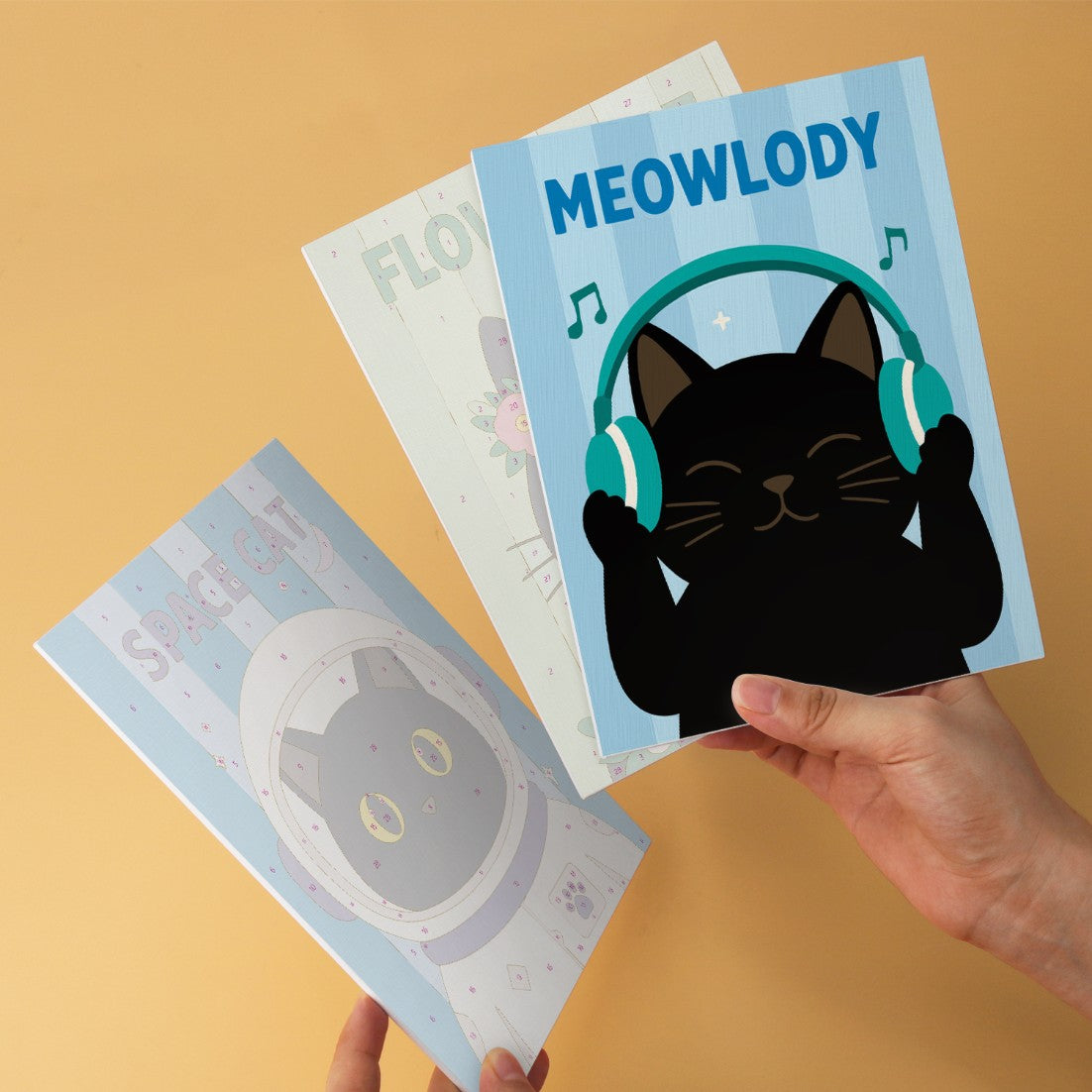 6 Wooden Board Mini Paintings – Cat of All Trades