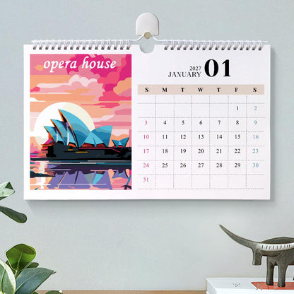 Paint by Numbers Calendar 2027 | Famous Landmarks Edition