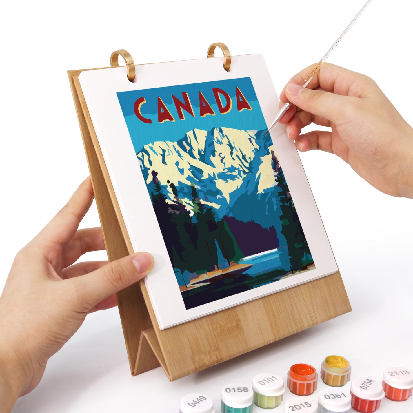 2027 Paint by Numbers Desk Calendar | World Trip Edition