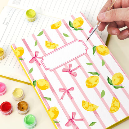 Paint by Number Notebook - Lemon Bows