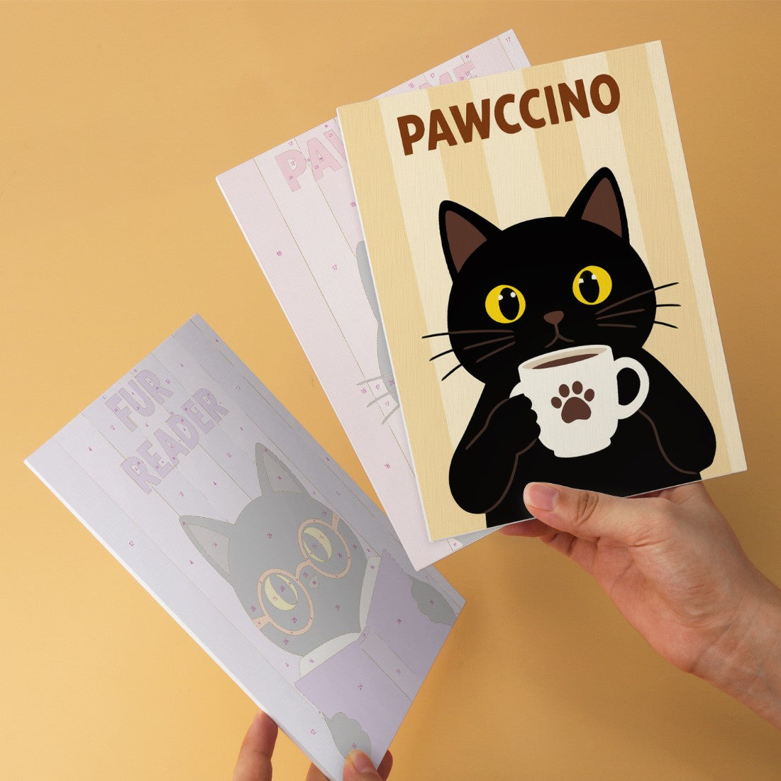 6 Wooden Board Mini Paintings – Coffee & Whiskers