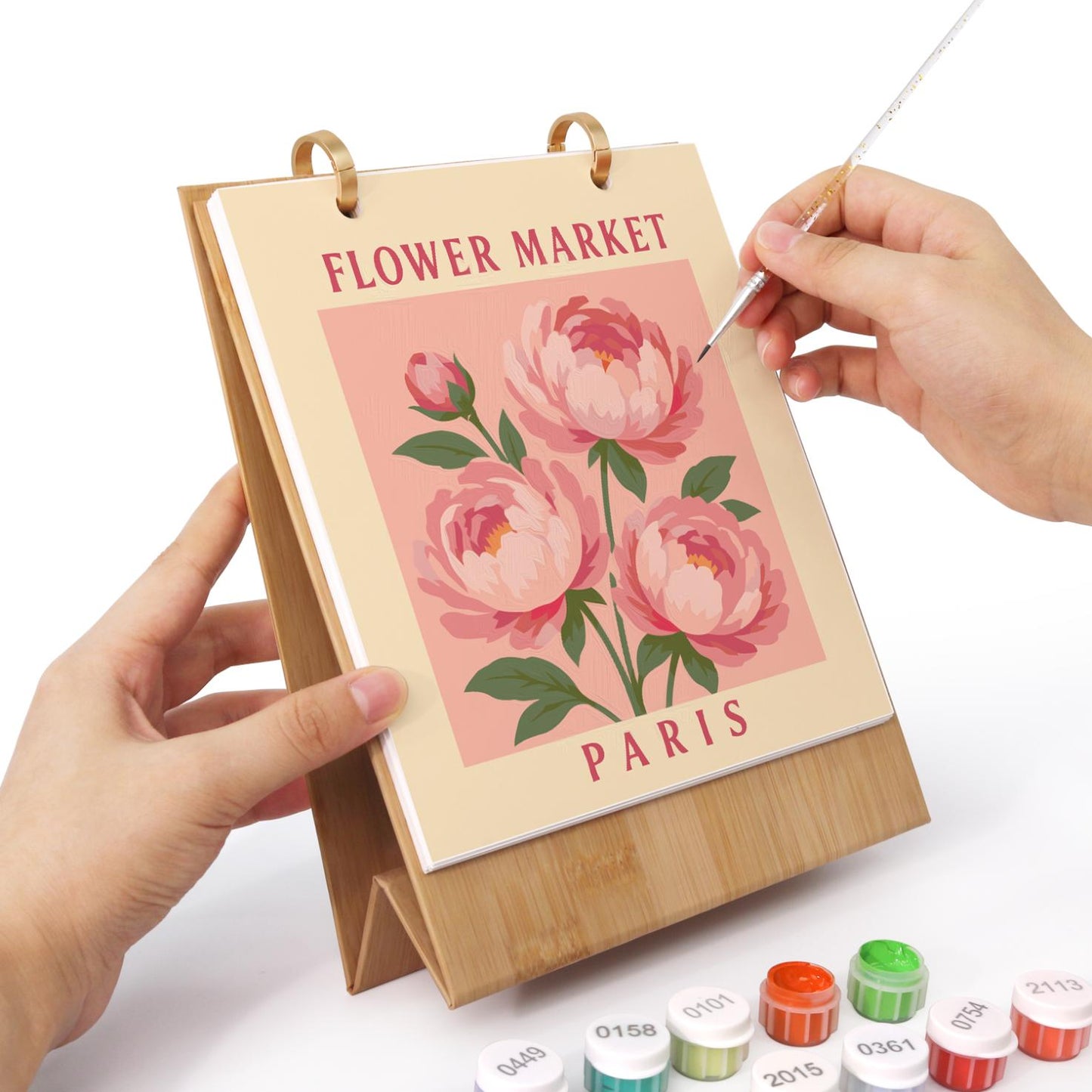 2027 Paint by Numbers Desk Calendar | Flower Market Edition