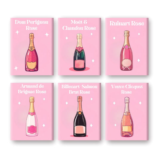 6 Mini Paintings - Champagne Rosé Set-Paint by numbers