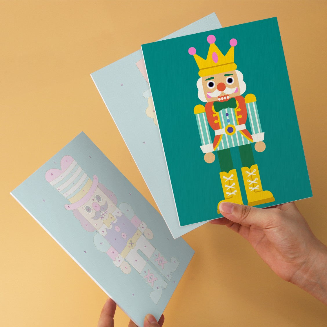 6 Wooden Board Mini Paintings – Nutcracker Parade Set