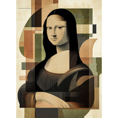 Abstract Mona Lisa | Paint by Numbers-Paint by numbers