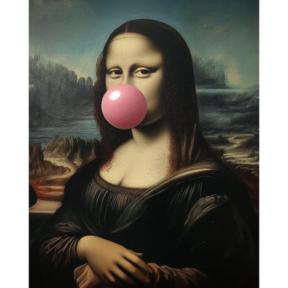 Mona Lisa Bubblegum | Paint by Numbers-Paint by numbers