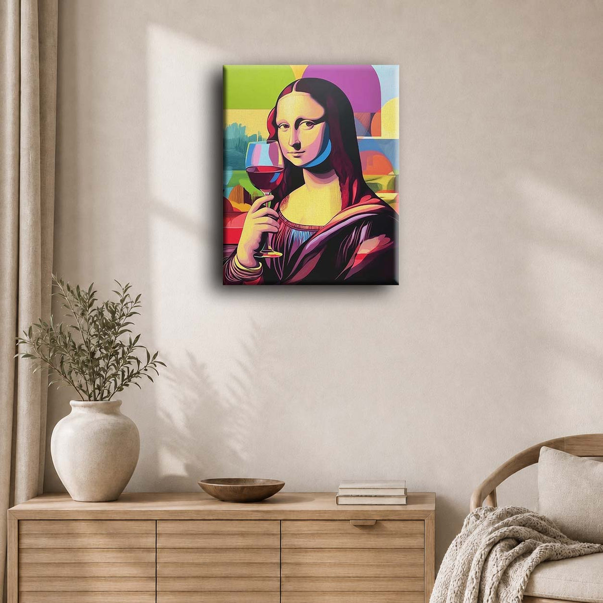 Mona Lisa juo viiniä | Numeromaalaus