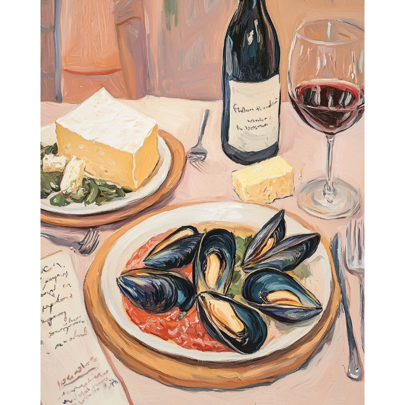 Mussels dinner | Paint by Numbers-Paint by numbers
