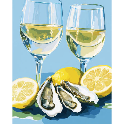 Oysters and Champagne | Paint by Numbers-Paint by numbers