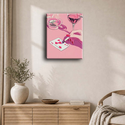 Rosa pokerbord | Maleri etter tall