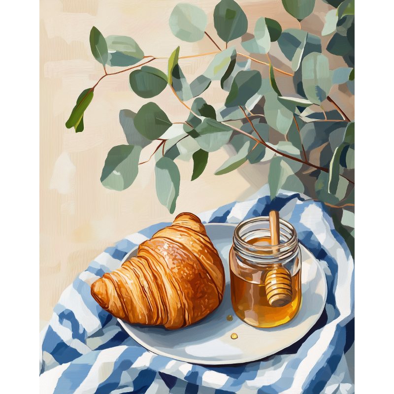 Honey Croissant | Paint by Numbers-Paint by numbers