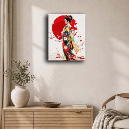 Japansk geisha | Maleri etter tall