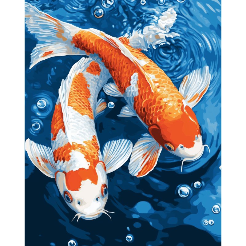 Traditional Koi fish | Paint by Numbers-Paint by numbers