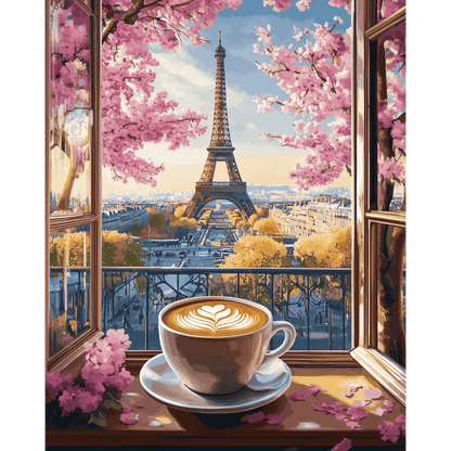 Cappuccino in Paris | Paint by Numbers-Paint by numbers