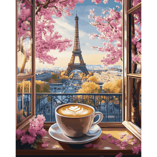 Cappuccino in Paris | Paint by Numbers-Paint by numbers