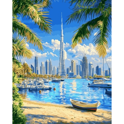 Burj Khalifa Dubai | Paint by Numbers-Paint by numbers