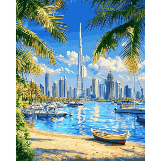 Burj Khalifa Dubai | Paint by Numbers-Paint by numbers