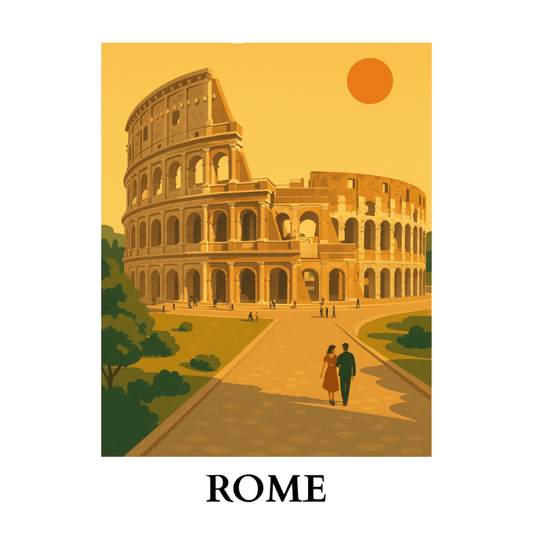 Travel Poster - Rome | Paint by Number-Paint by numbers