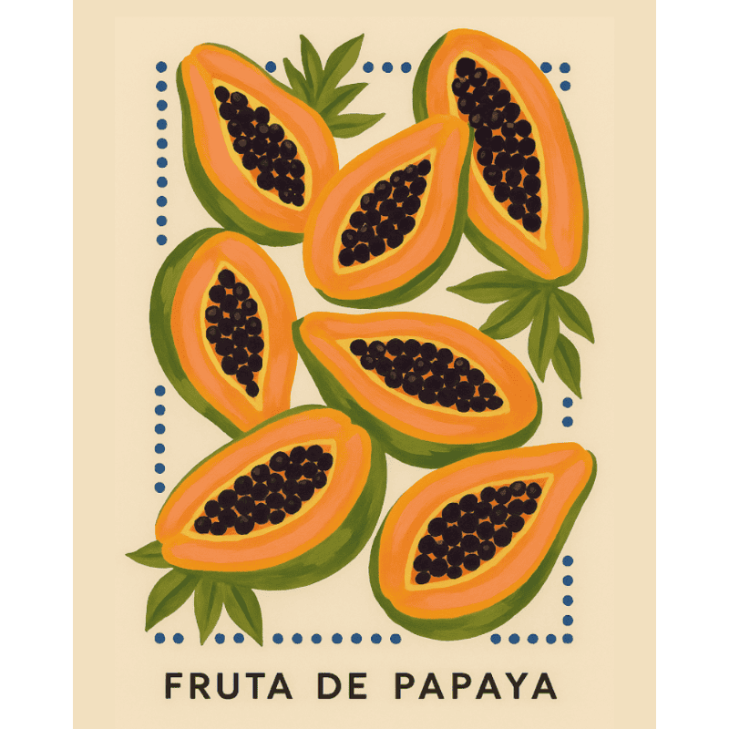 Italian Papaya | Paint by Number-Paint by numbers