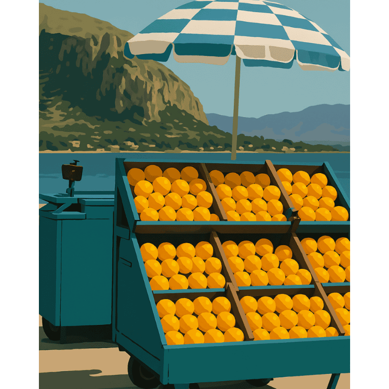 Lemon stand | Paint by Number-Paint by numbers