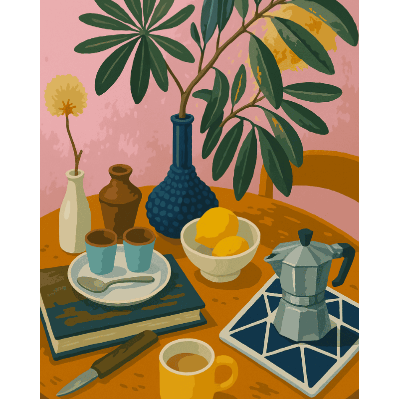 Lemons & Espresso | Paint by Number-Paint by numbers
