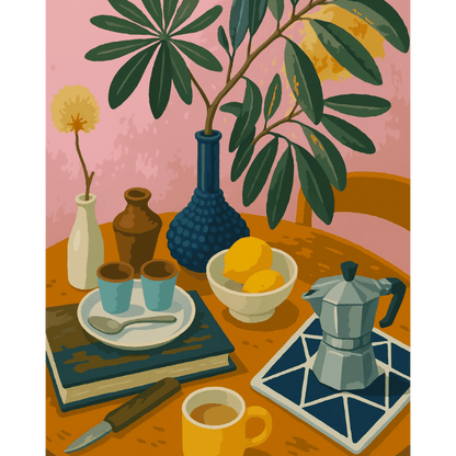 Lemons & Espresso | Paint by Number-Paint by numbers