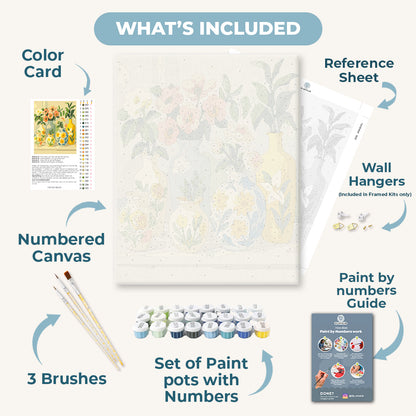 Flowers in Painted Vases | Paint by Number