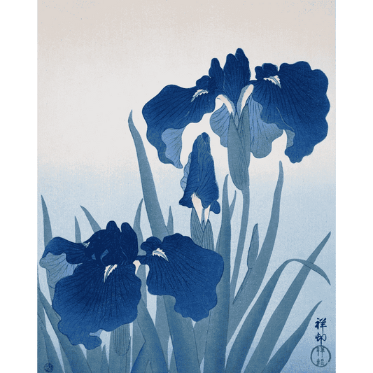 Irises - Schwertlilien Ohara Koson | Paint by Number-Paint by numbers