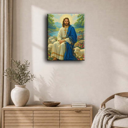 Jesus with lambs | Paint by Number