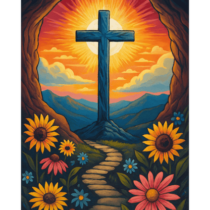 Shining cross | Paint by Number-Paint by numbers