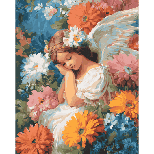 Flower Angel | Paint by Number-Paint by numbers