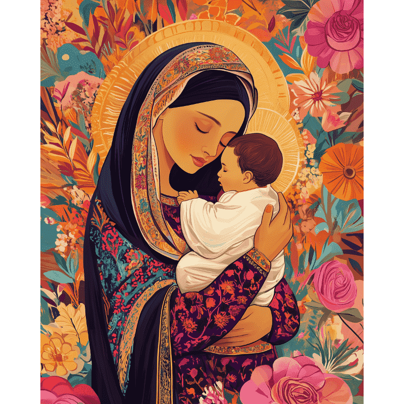 Mother`s love | Paint by Number-Paint by numbers