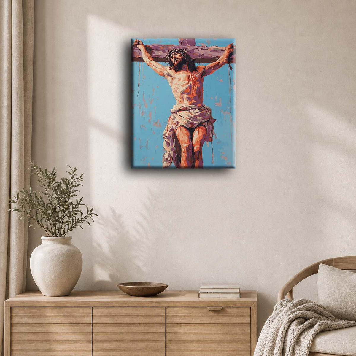 Jeesus ristillä | Numeromaalaus