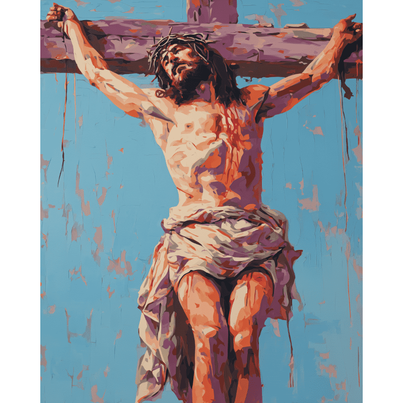 Jesus on the cross | Paint by Number-Paint by numbers