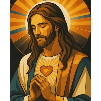 Praying Jesus | Paint by Number-Paint by numbers
