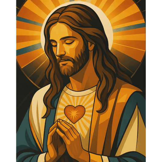 Praying Jesus | Paint by Number-Paint by numbers