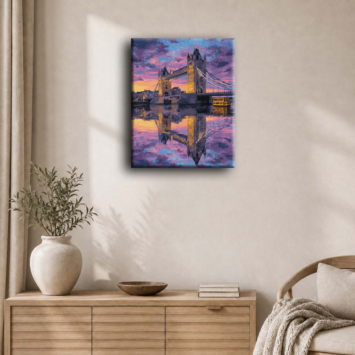 Tower Bridge reflection | Paint by Number