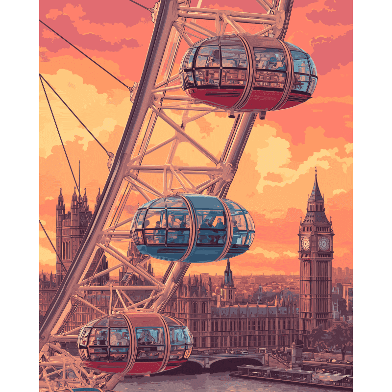 London skyline | Paint by Number-Paint by numbers