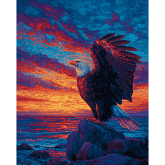 Majestic eagle | Paint by Number-Paint by numbers