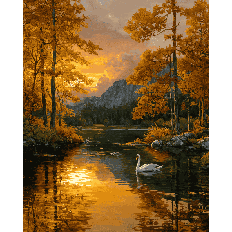 Golden hour | Paint by Number-Paint by numbers
