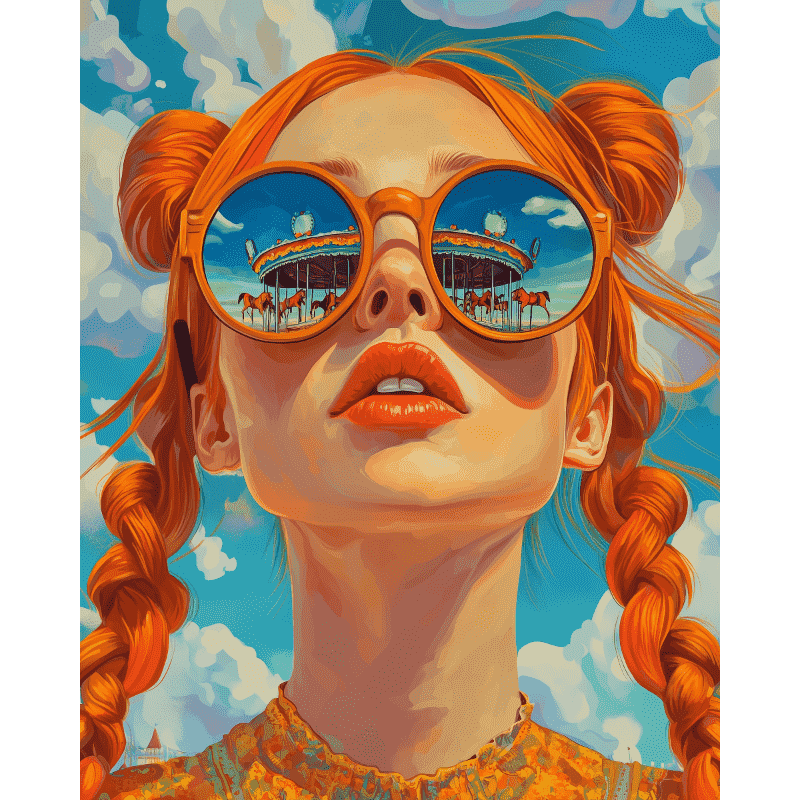 Ginger carousel | Paint by Number-Paint by numbers